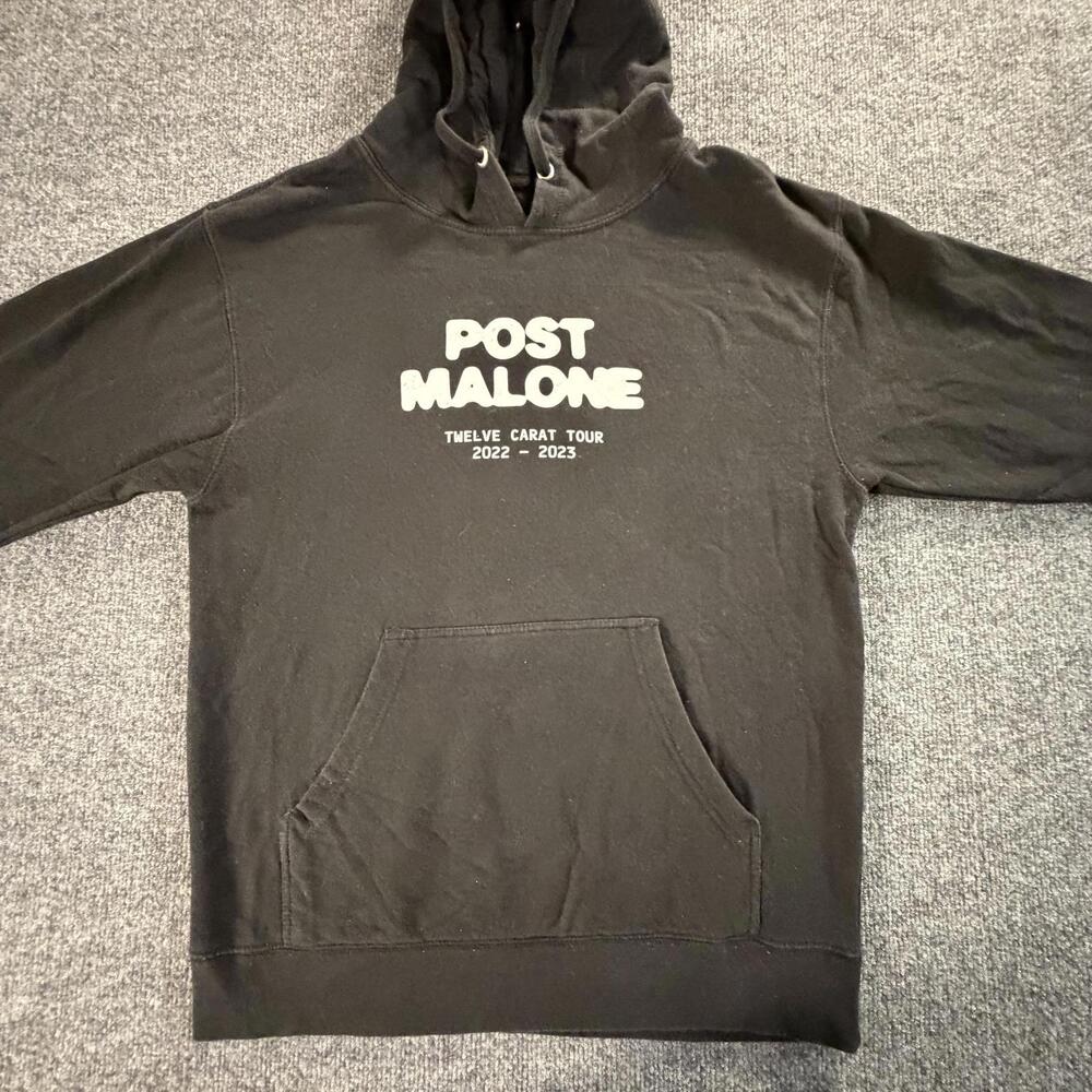 Post Malone Twelve Carat Tour 2022-2023 Black Hoodie #743‎